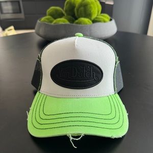 Von Dutch SUM COL White, Black and Green Trucker Hat Von Dutch (Super Rare)